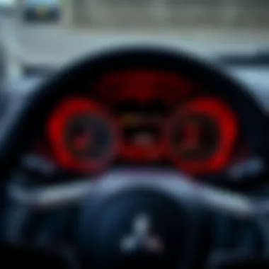 Detailed dashboard view of Mitsubishi ASX