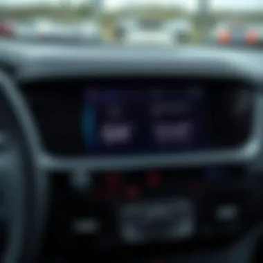 Close-up of the vehicle's infotainment system