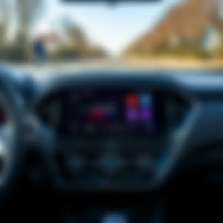 Illustration of the navigation menu in Mitsubishi ASX