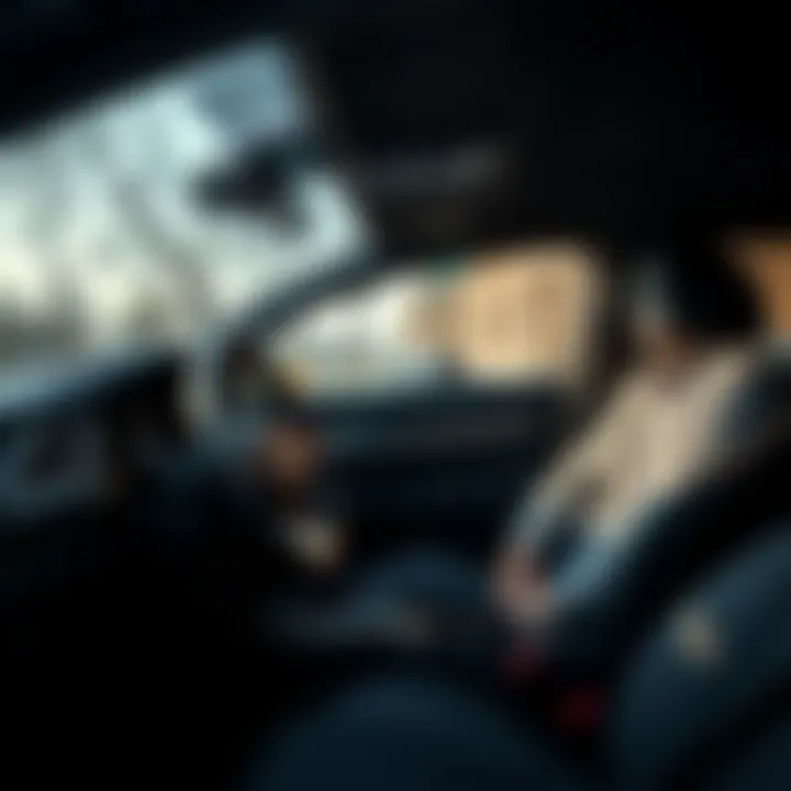 Interior view of Mitsubishi Lancer with modern dashboard