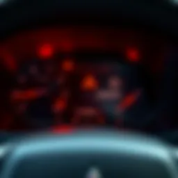 Mitsubishi Outlander dashboard displaying warning lights