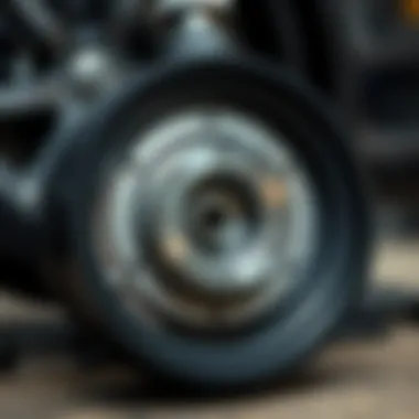 New tensioner pulley ready for installation