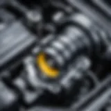 Detail view of a camshaft sensor on a Nissan Murano