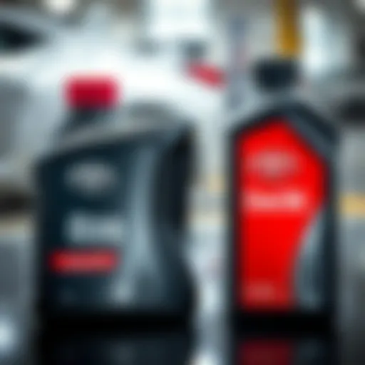 Comparison of 0w20 and 5w30 oil bottles