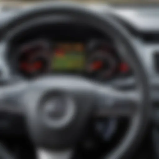 Detailed view of the Opel Astra H dashboard