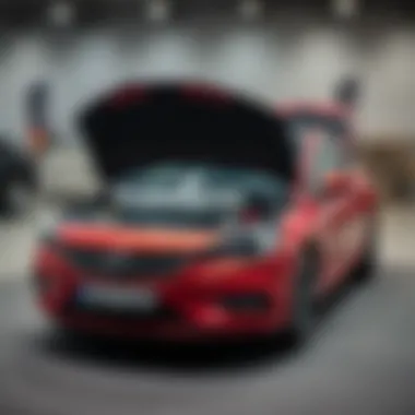 Opel Astra H expansion tank overview