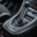 Close-up of automatic transmission dipstick