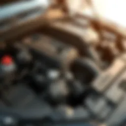 Detailed view of a Lanos engine highlighting potential issues