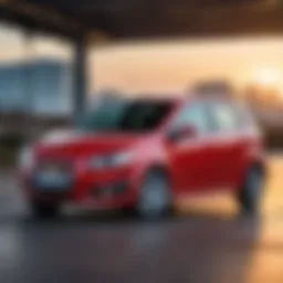 Diagnostic tool connected to Chevrolet Aveo