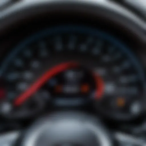 Close-up view of Ford Focus 2 dashboard with fluctuating RPM gauge