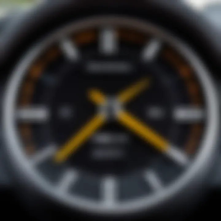 Close-up of Renault Logan clock display