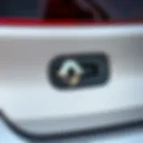 Close-up of a Renault Megane 2 trunk latch mechanism