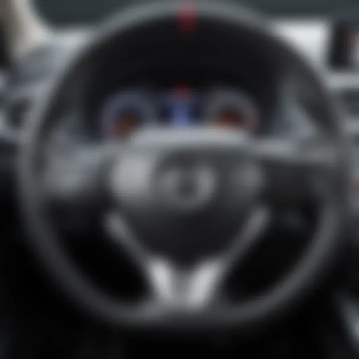 Detailed view of the Nissan Qashqai steering wheel assembly