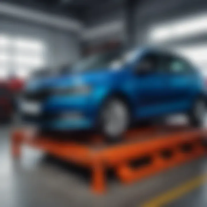 Installation process of shock absorbers in Skoda Rapid