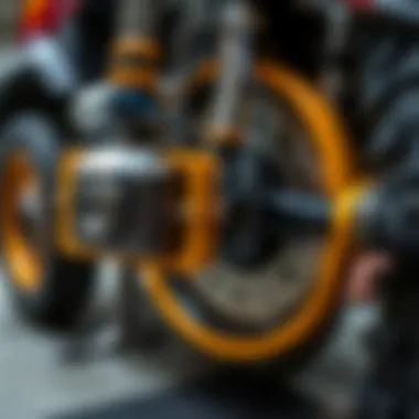 Detailed view of rear axle silent blocks