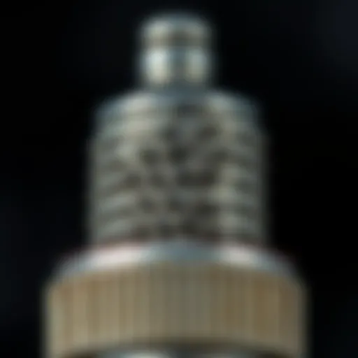 Carbon Deposits on Spark Plug Close-up view of spark plug showing carbon deposits