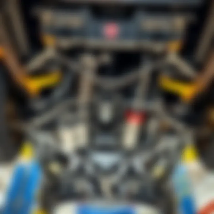 Suspension System of Suzuki Grand Vitara Underneath view of Suzuki Grand Vitara suspension system