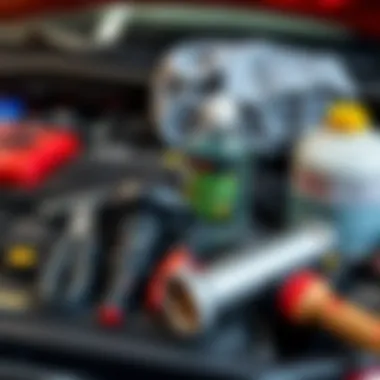 Tools and materials for oil change