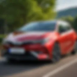 Front view of the Toyota Auris showcasing its sleek design