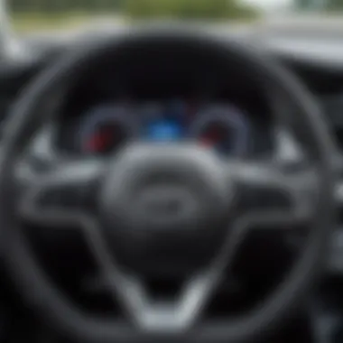 Close-up of the Toyota Corolla's innovative dashboard and controls