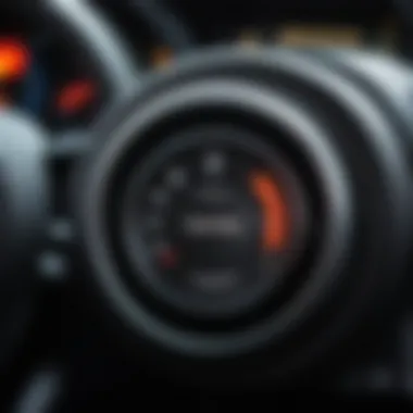 Toyota fog light button in a vehicle dashboard