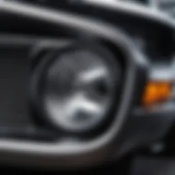 Close-up of TYC headlights showing craftsmanship