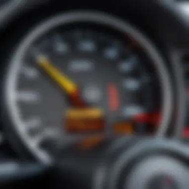 Dashboard Warning Lights Dashboard warning lights indicating ABS and handbrake issues
