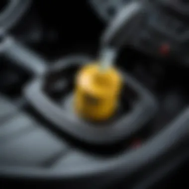 Detailed view of Chevrolet Cruze power steering fluid reservoir