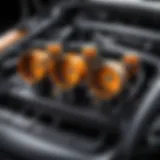 Diagram of Opel Mokka heating system components