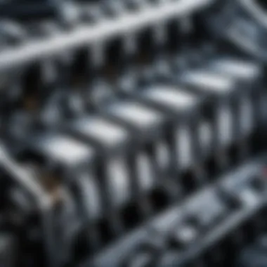 Engine Block Vibrations Close-up of an engine block showing vibrations during cold starts