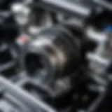 Detailed view of a PCV valve in a Subaru engine