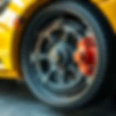 Detailed view of rear-wheel drive components