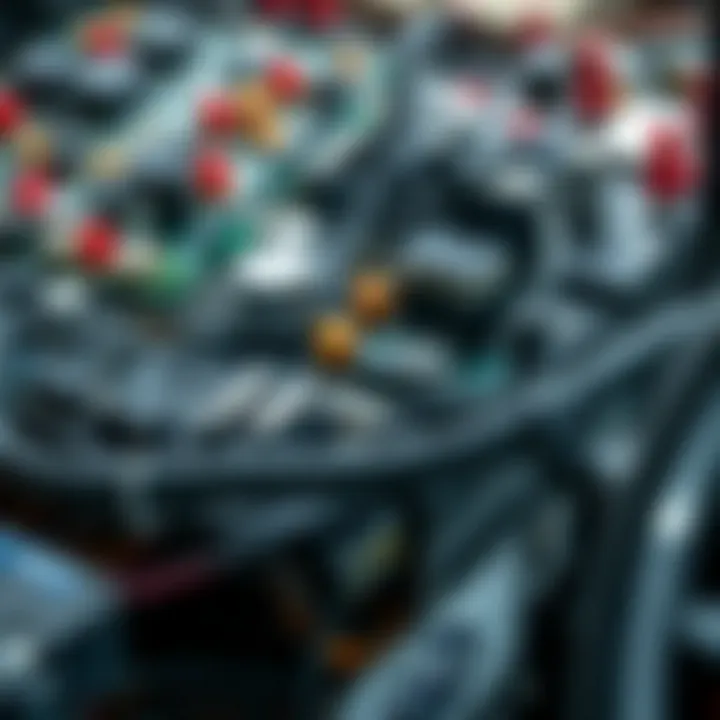 Detailed examination of the electronic components in a Volkswagen Passat B3